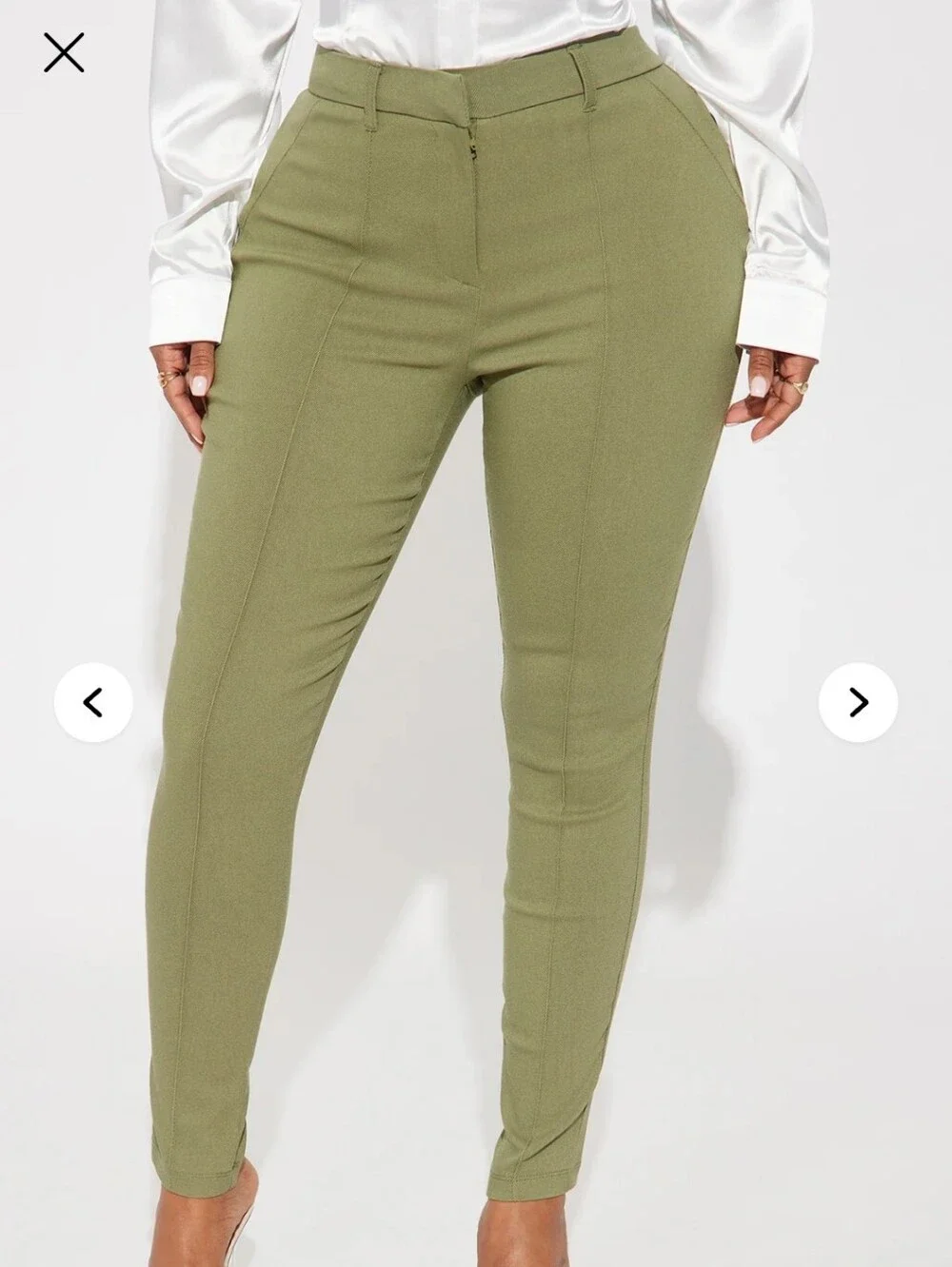 Fashion Nova Olive Ponte Skinny Pants